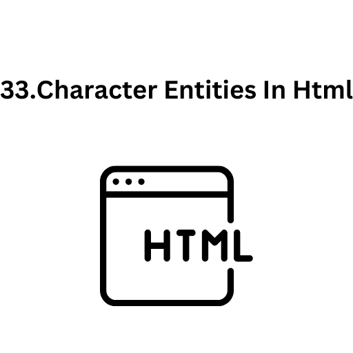 33.Character Entities In HTML